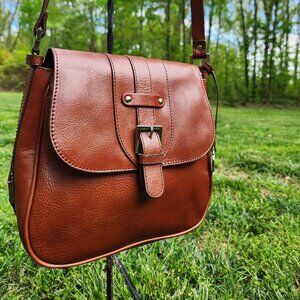 Luxury vintage Etienne Aigner purse handbag brown leather, retro